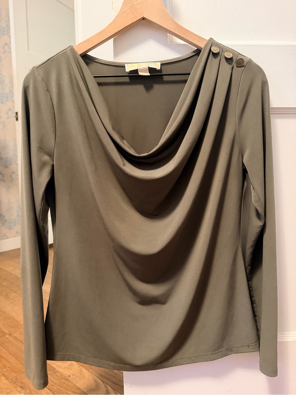 Michael Kors Olive Green Knit Top